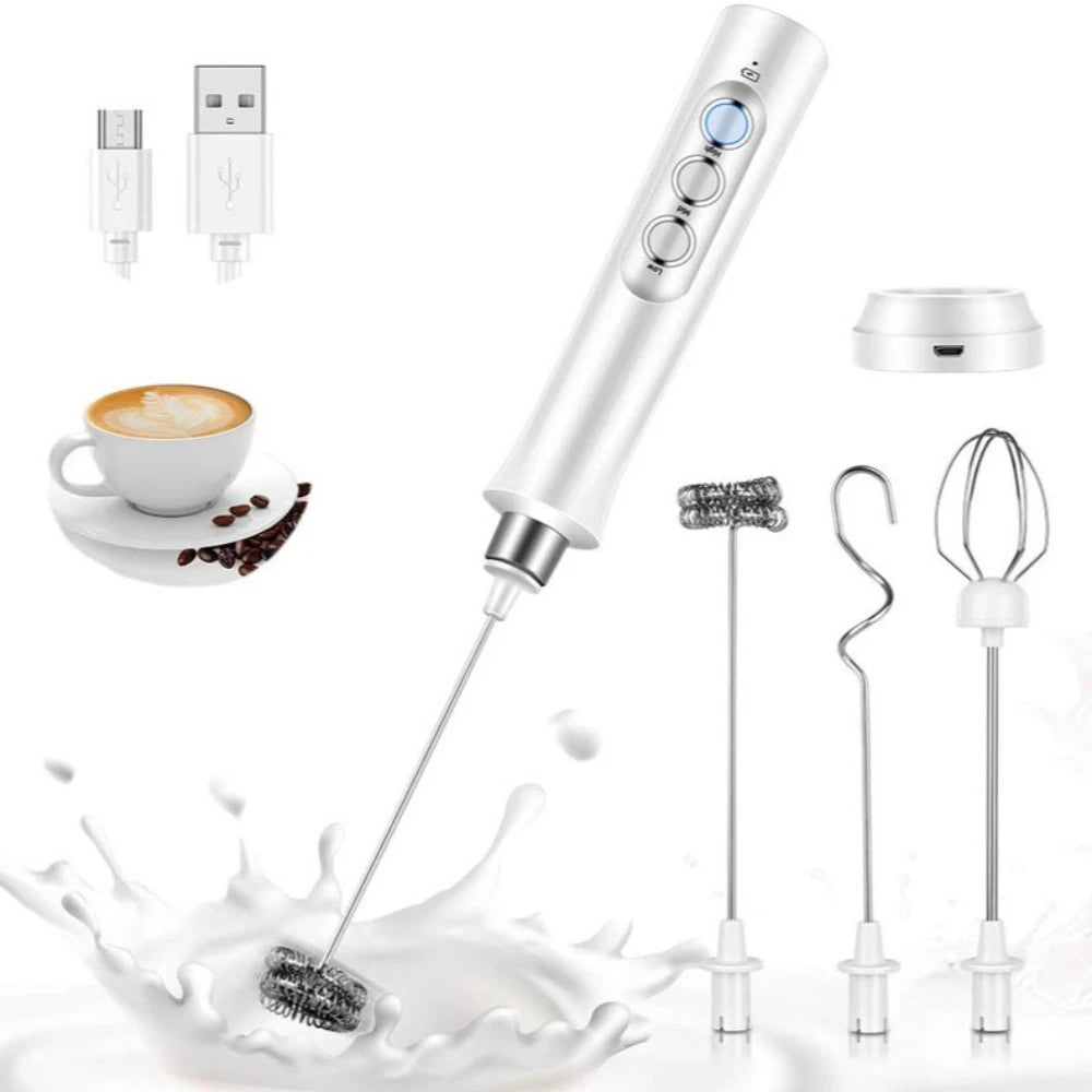 Usb Rechargeable Electric Milk Frother Mini Handheld Foam