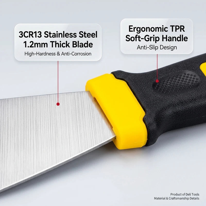 5inch 2mm Thick Grease Scraper Straight/Curved Edge 3cr13