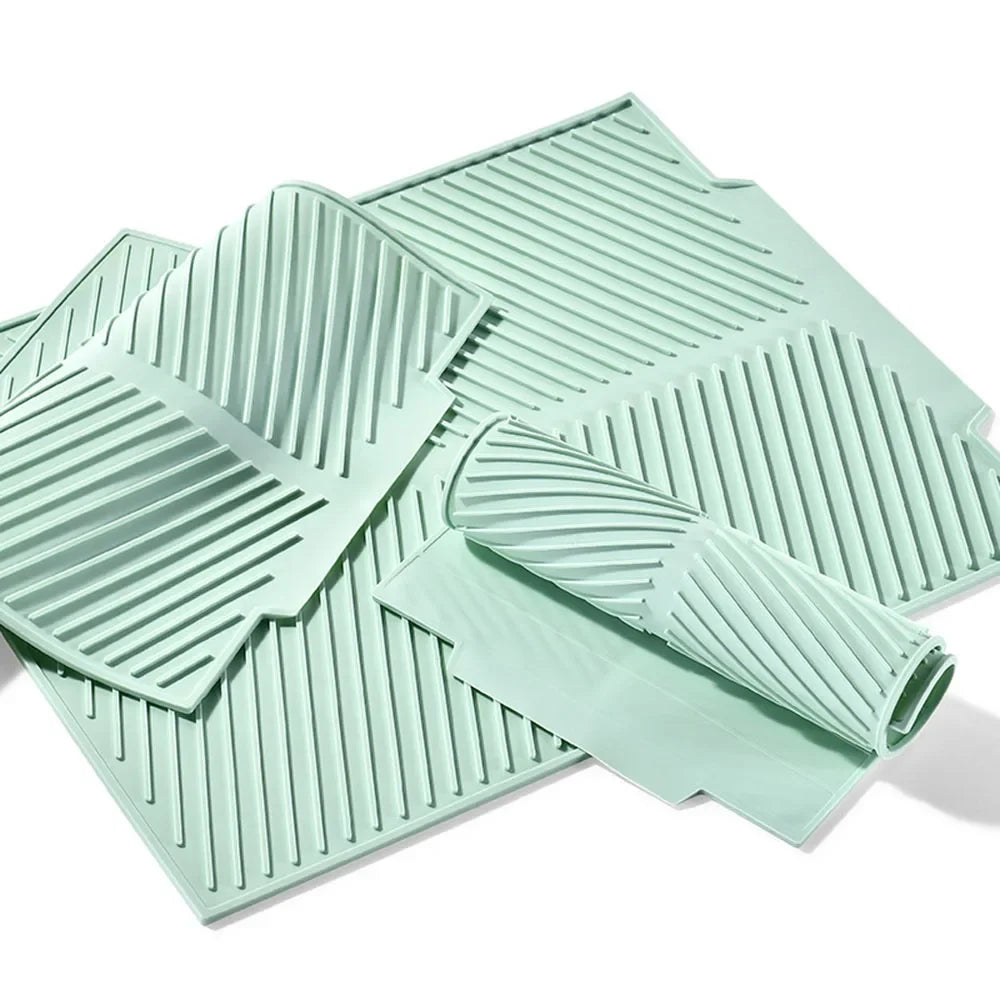 1pc Silicone Dish Drying Pad Non-Slip Dish Drying