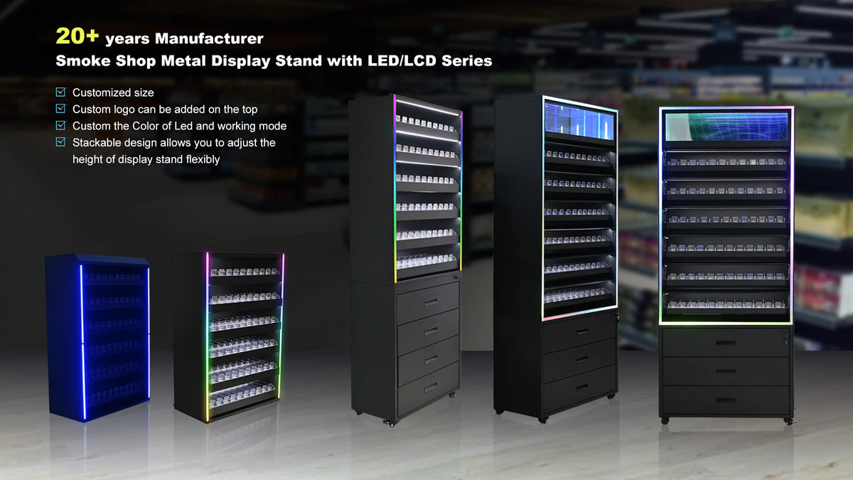 Customization Apex Modern Smoke Shop Furniture Design Led