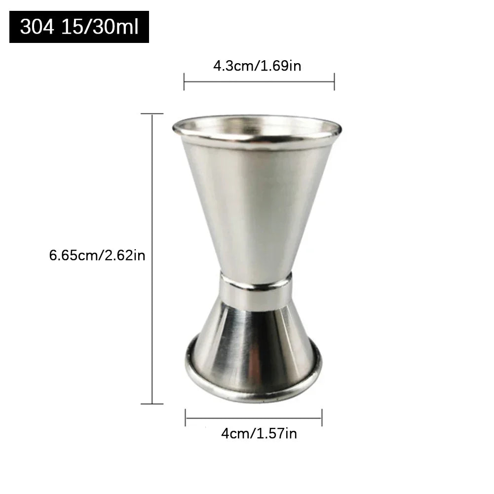 Stainless Steel Measuring Cups 15/30ml 25/50ml 30/60ml Bar