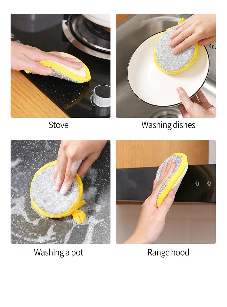 Dish Washing Sponge Dishwashing Magic Sponges Cloth Double-Sided