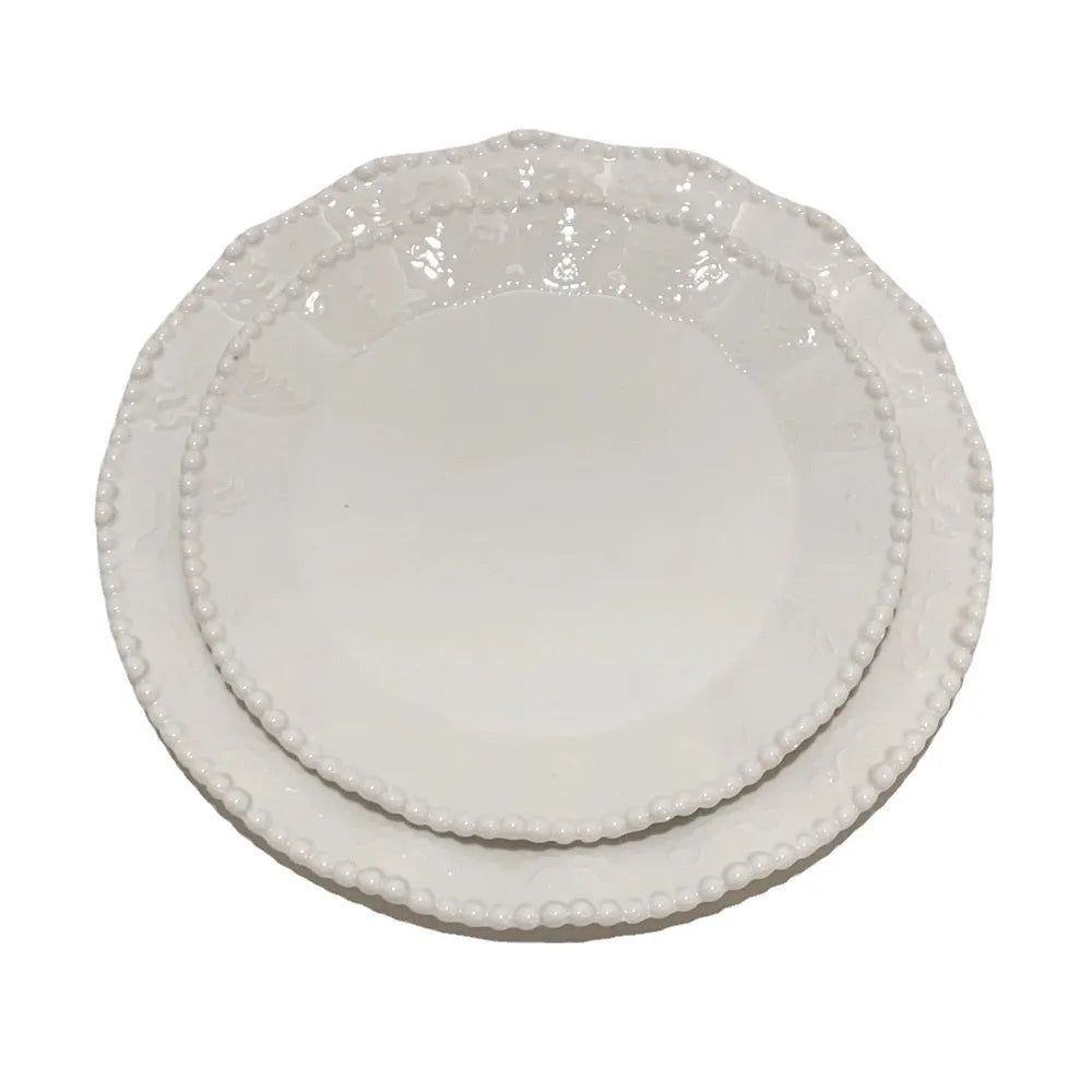 Ceramic Pearl Plates & Bowls - Practical Breakfast