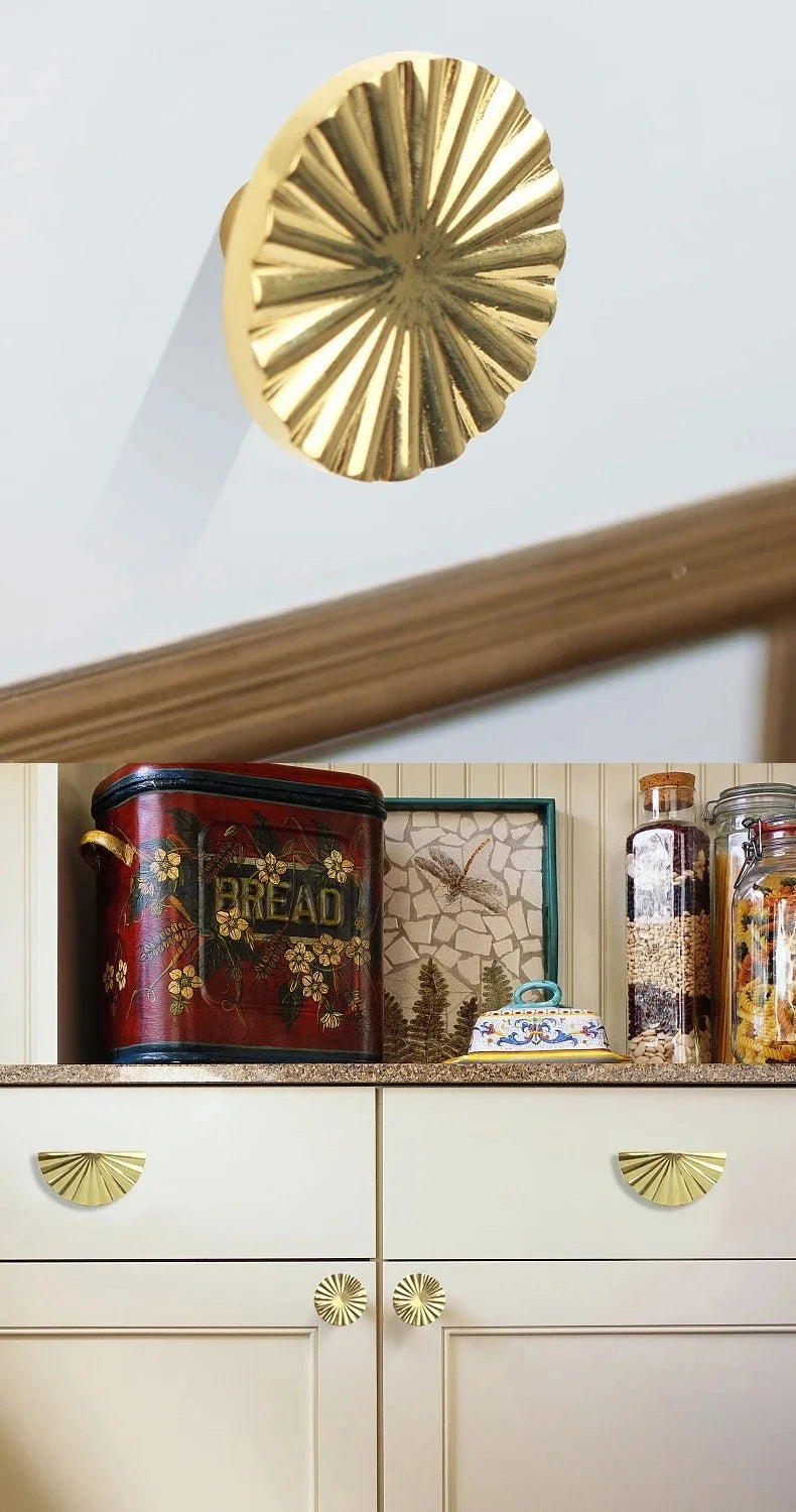 Wv Gold Handles Cabinet Storage Door Knobs Furniture