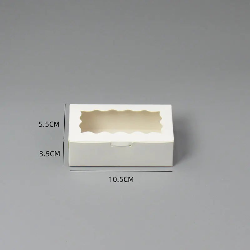 20pcs Cake Carriers Square Box Lid White Bread