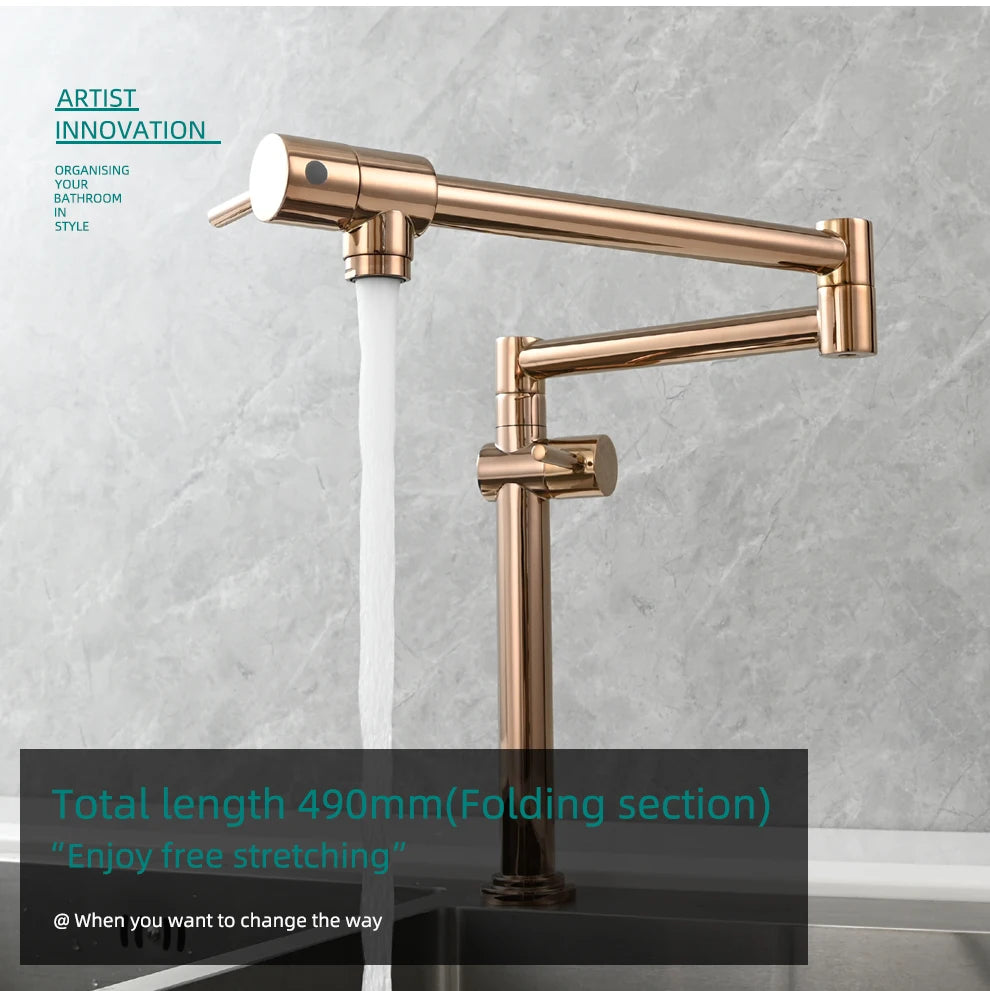 Ciencia Brass Pot Filler Faucet Wall Mount Sink