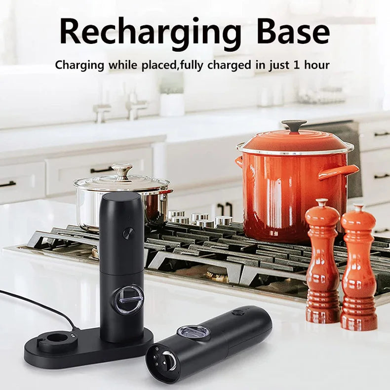 Usb Charging Electric Salt Pepper Grinder Rechargeable Adjustable