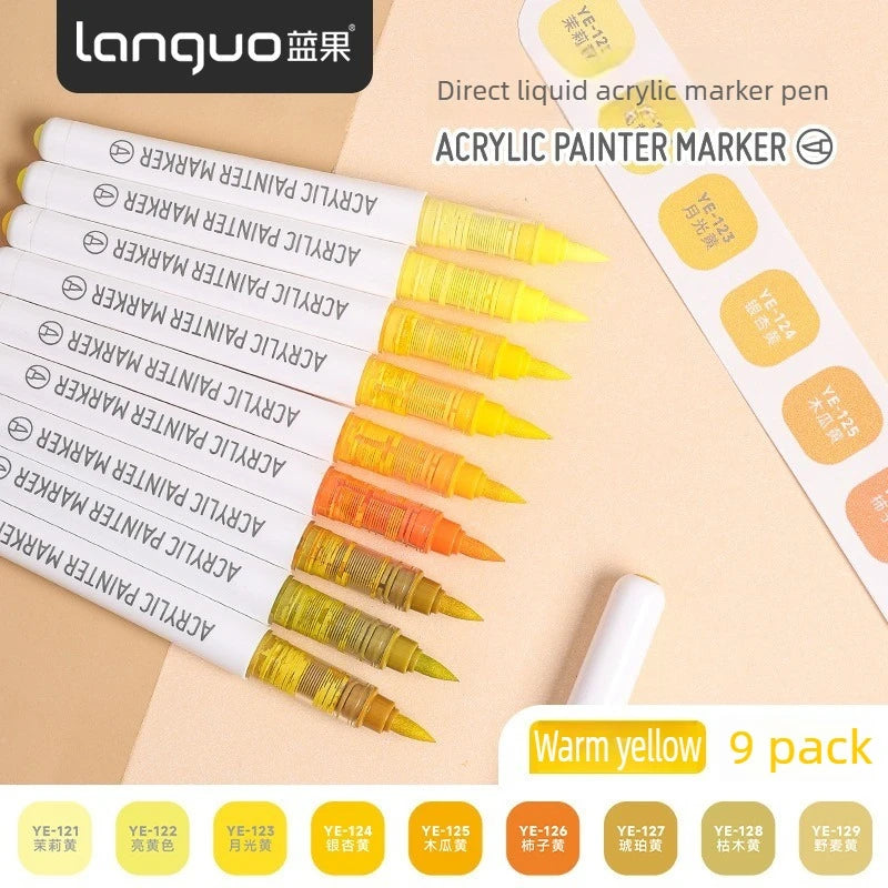 Languo 288/9 Colors Direct Liquid Acrylic Marker Soft