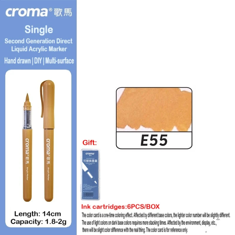 Croma 160/1 Colors Refillable Direct Liquid Acrylic Marker