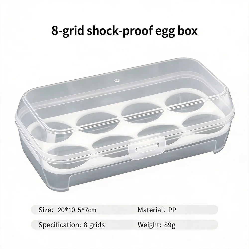 Egg Holder Outdoor Camping Egg Box Transparent Sealed