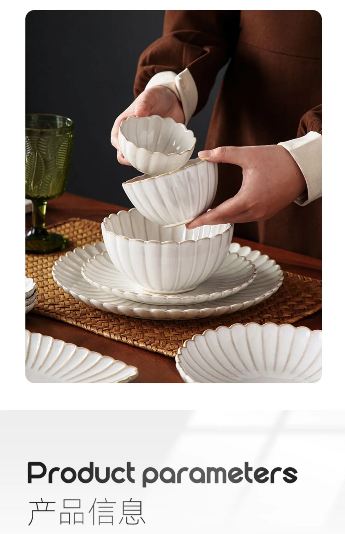 Nordic White Bowls Dinner Plates Ceramic White Glaze