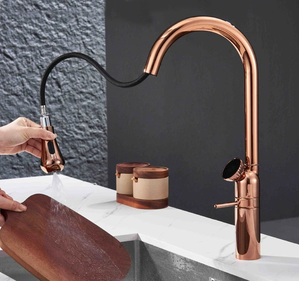 Zappo Modes Faucet Rose Gold 360 Swivel Pull