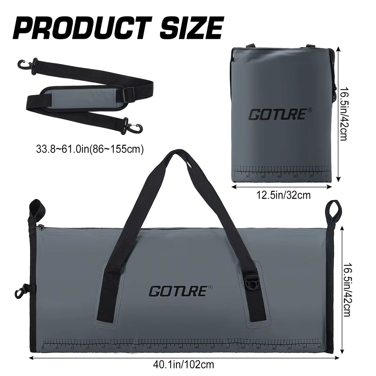 Goture Large Capacity Insulated Fish Cooler Bag Tpu