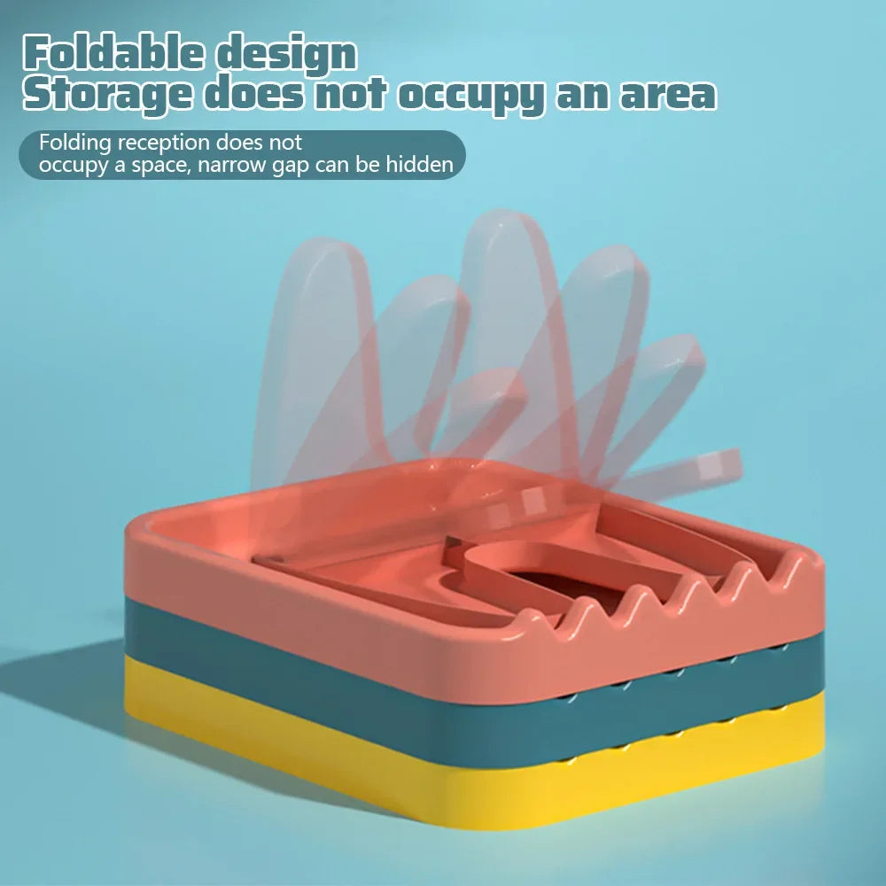 Foldable Pot Lid Rack Plastic Spoon Holder Fork
