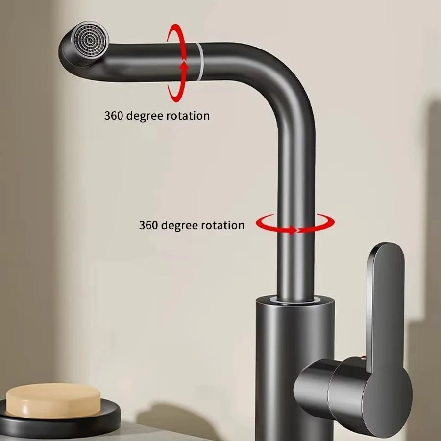 360 Rotation Cold Water Mixing Faucet Suitable Bathrooms