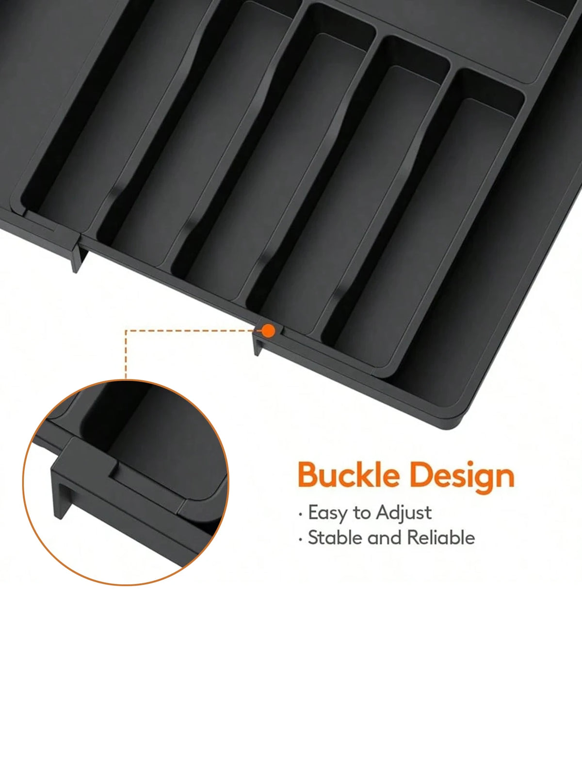 Expandable Drawer Organizer - Adjustable Retractable Cutlery