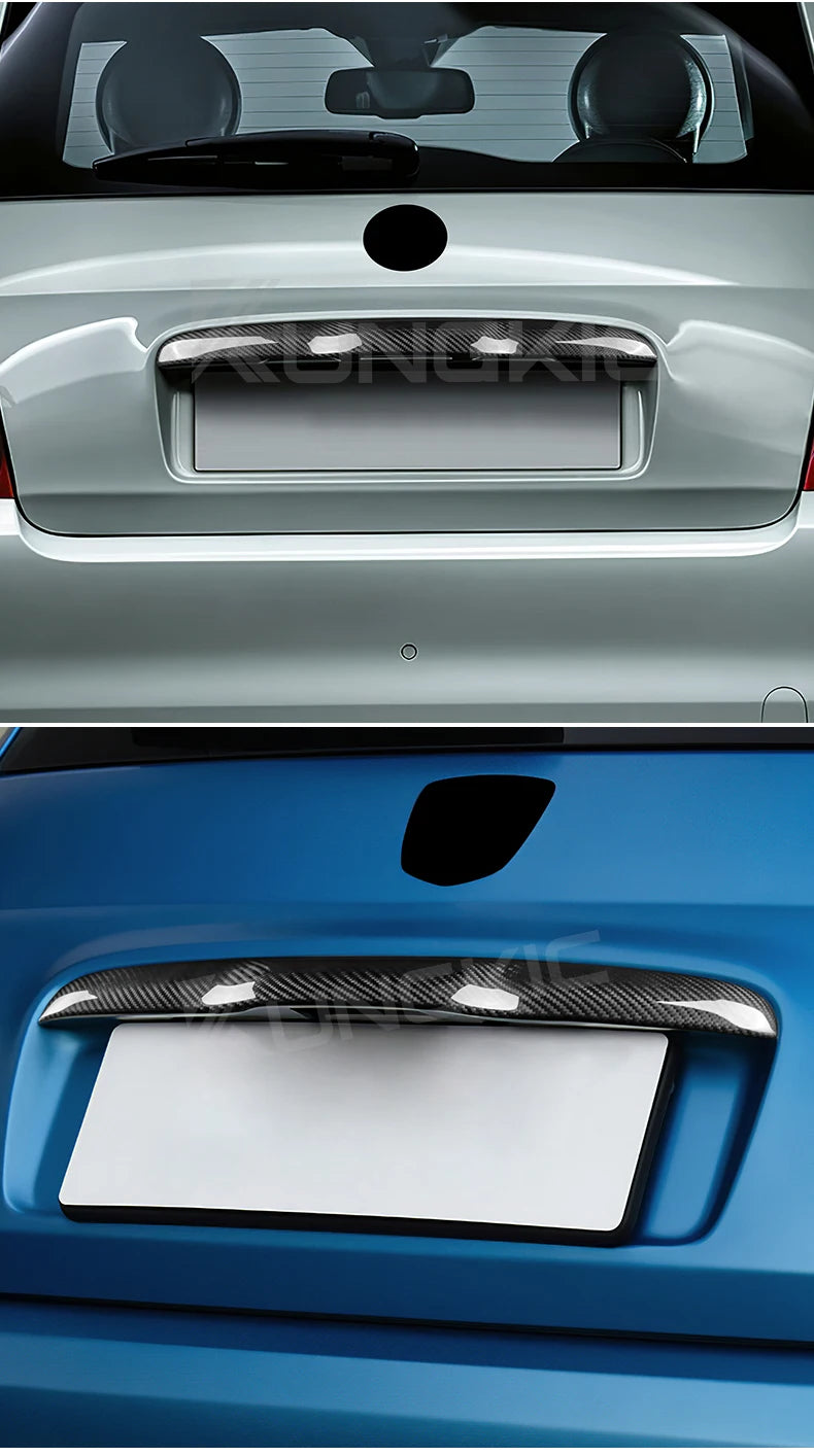 Real Hard Carbon Fiber Sticker Fiat 500 08-23
