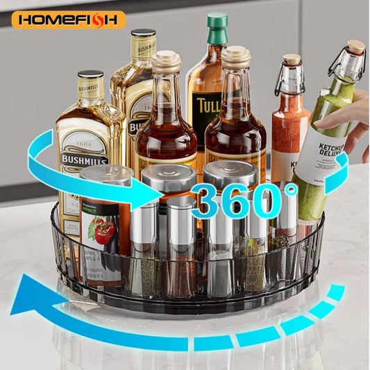 Multi-Purpose Rotating Spice Rack Efficient Countertop Organizer