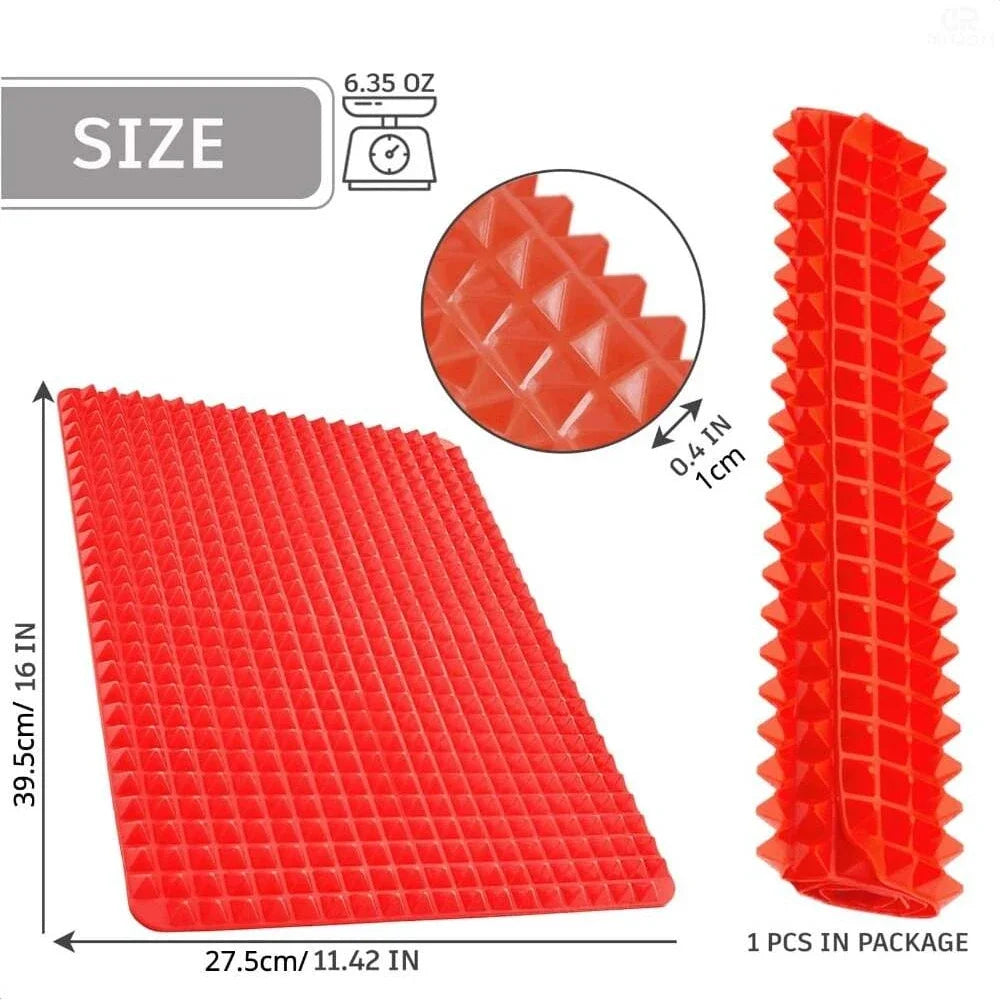 Non-Stick Silicone Pyramid Cooking Mat Baking Mat Grid