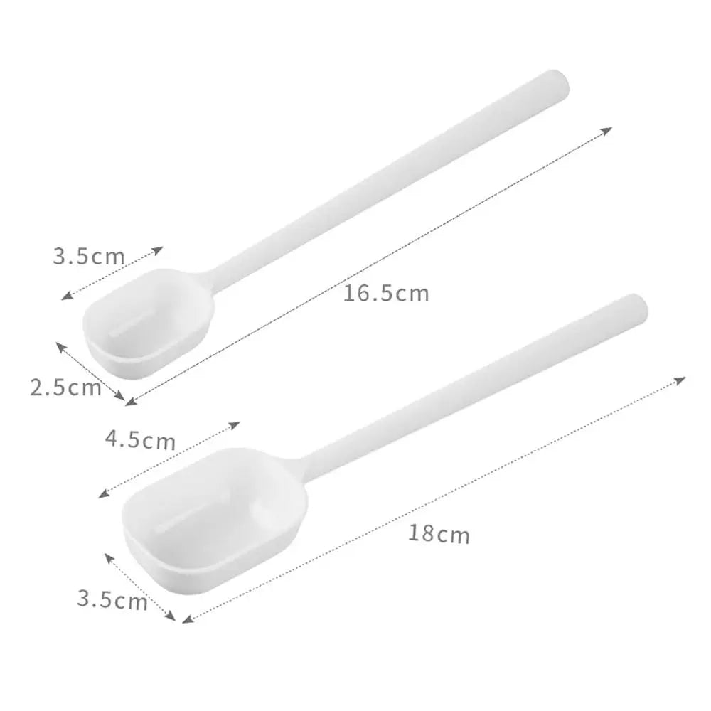 2pcs Durable Measuring Spoon Transparent Salt Washing Powder
