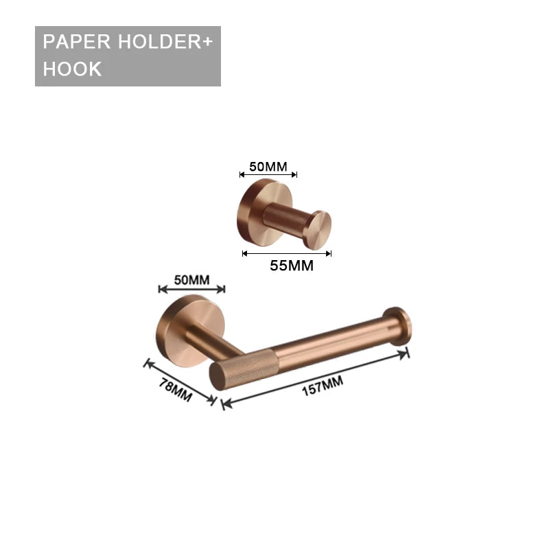 Brushed Rose Gold Stainless Steel Bathroom Hardware Towel