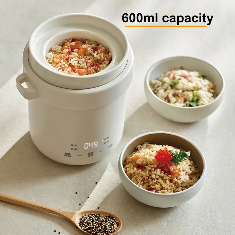 600ml Rice Cooker Multi-Function Ceramic Non-Stick Fast Electric