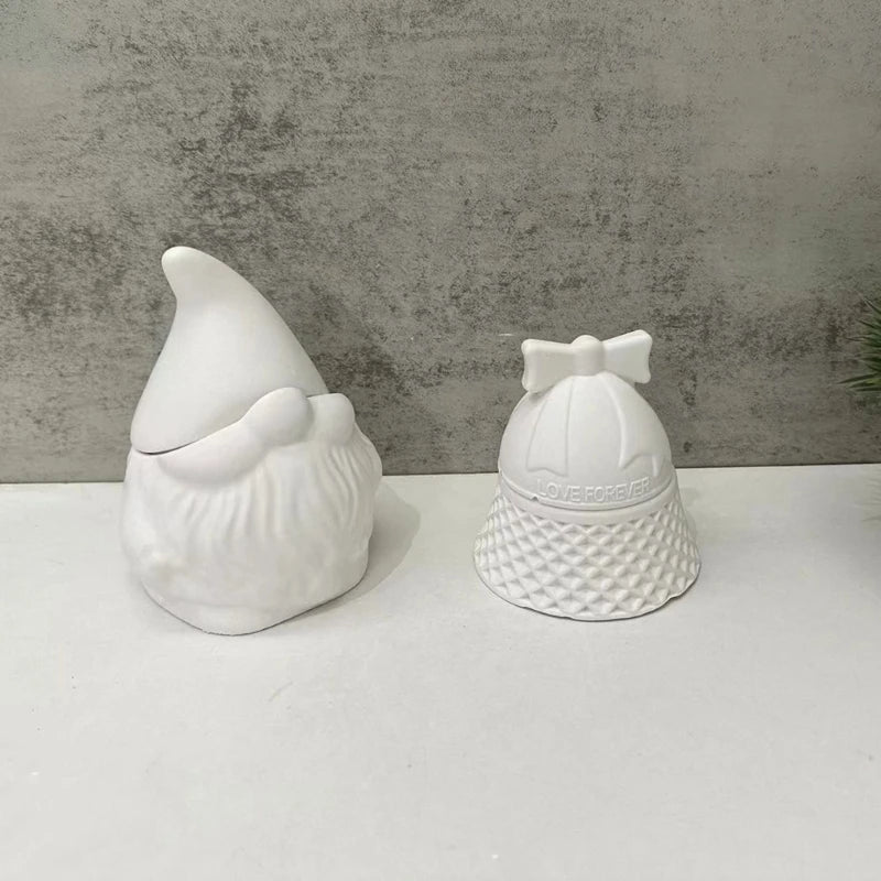 Santa Storage Jar Mould Jewelry Silicone Mold Gypsum