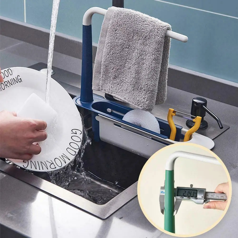 Sink Drain Rack Telescopic Sink Shelf Sinks Organizer