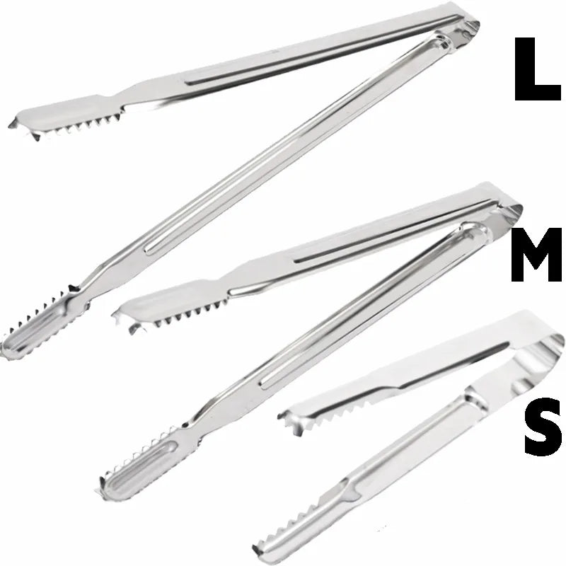 Barbecue Clip Stainless Steel Bbq Tongs Salad Food