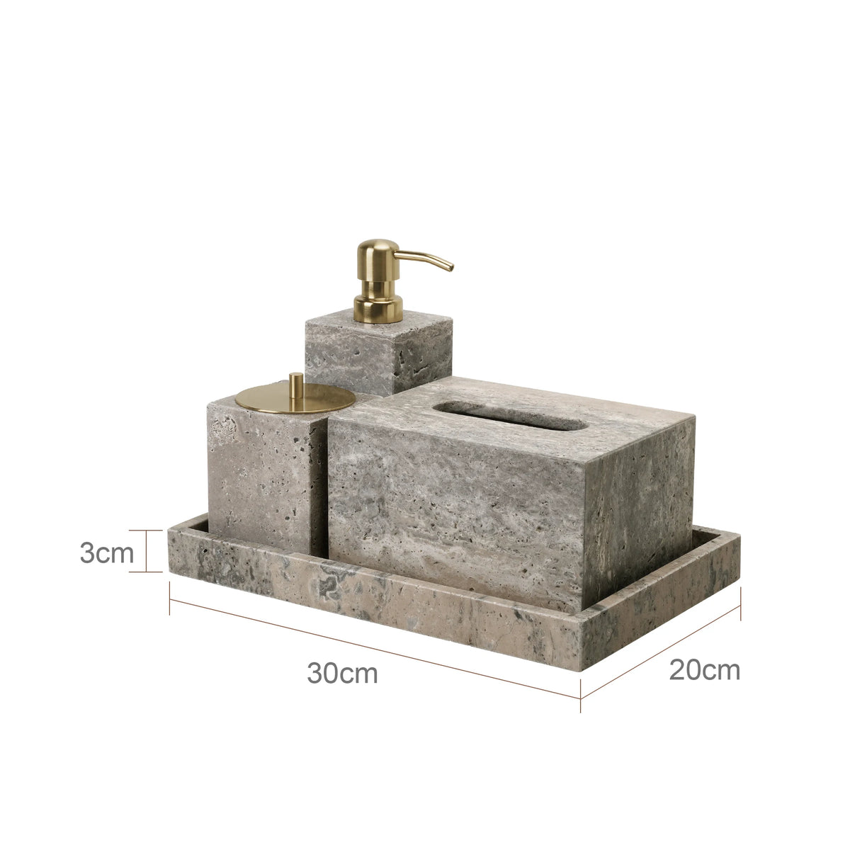 Grigio Travertino Bathroom Sets Vintage Marble Soap Holder
