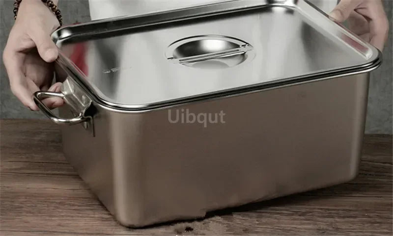 304 Stainless Steel Plate Metal Tray Handle Square