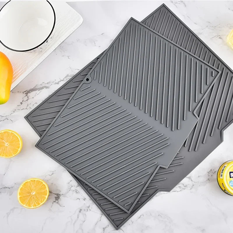 Silicone Dish Drying Mat Counter Top Mat Dish