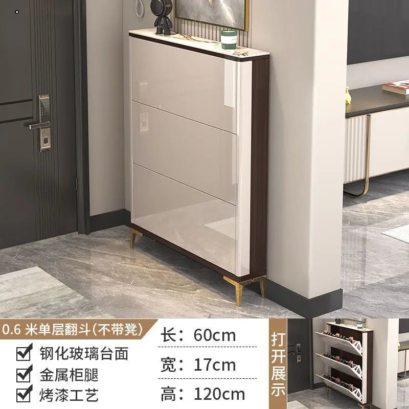 Luxury Ultra-Thin Shoe Cabinet Organizer Storage Living Room