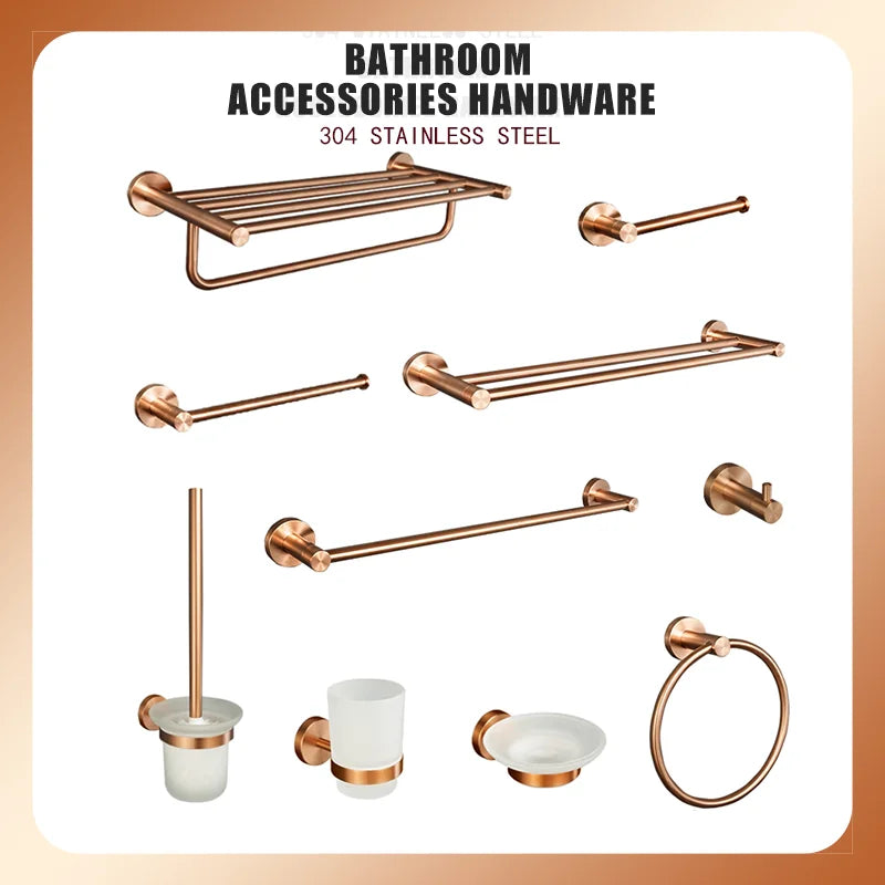 Brushed Rose Gold 304 Stainless Steel Bathroom Pendant