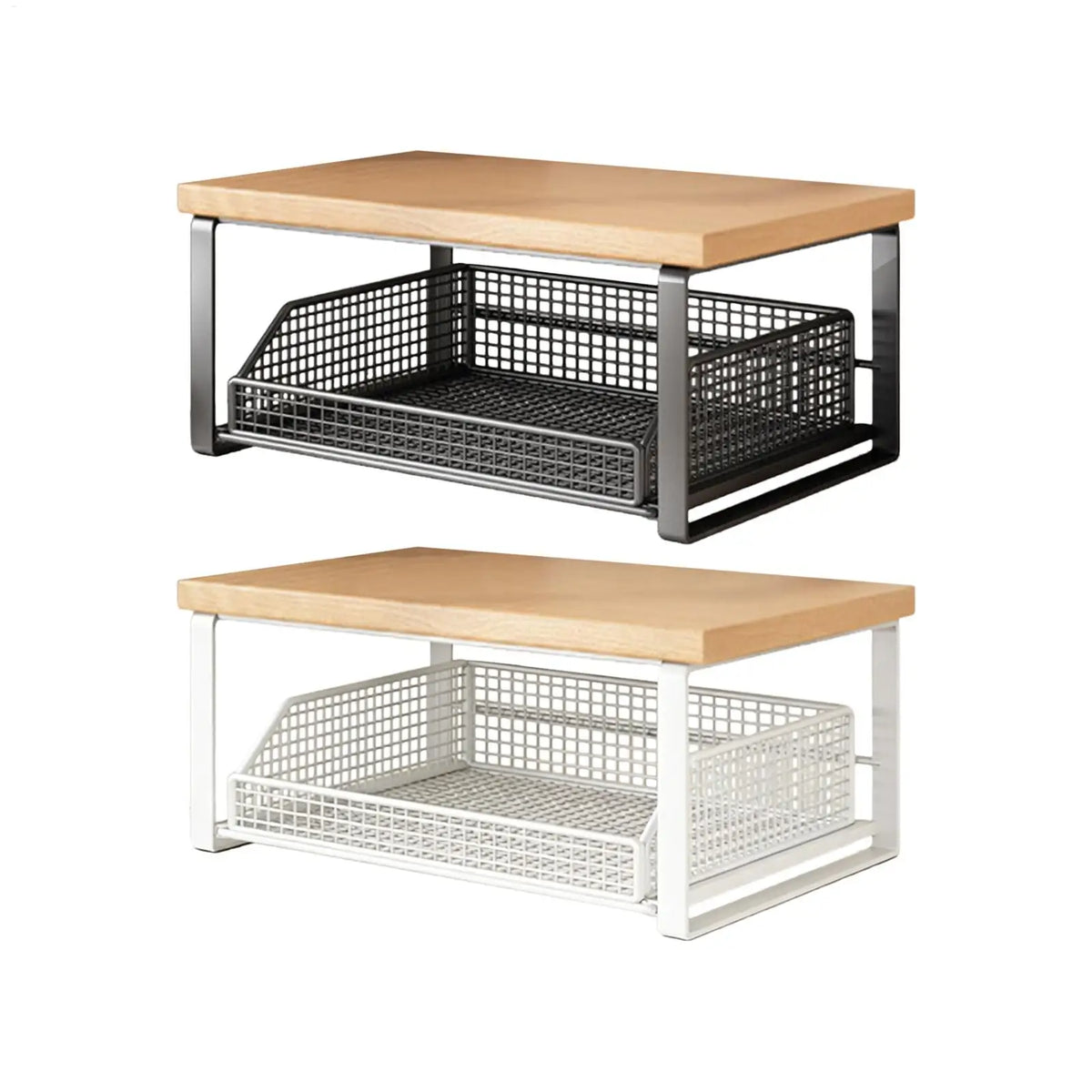 Desktop Storage Rack Double Layer Organization Shelf Counter