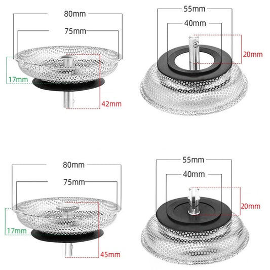Waste Plug Sink Strainer Stainless Steel Basin Drain