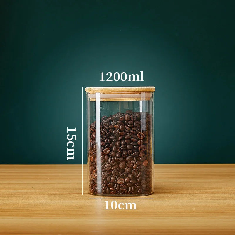 Airtight Glass Storage Canister Lids Food Storage Container