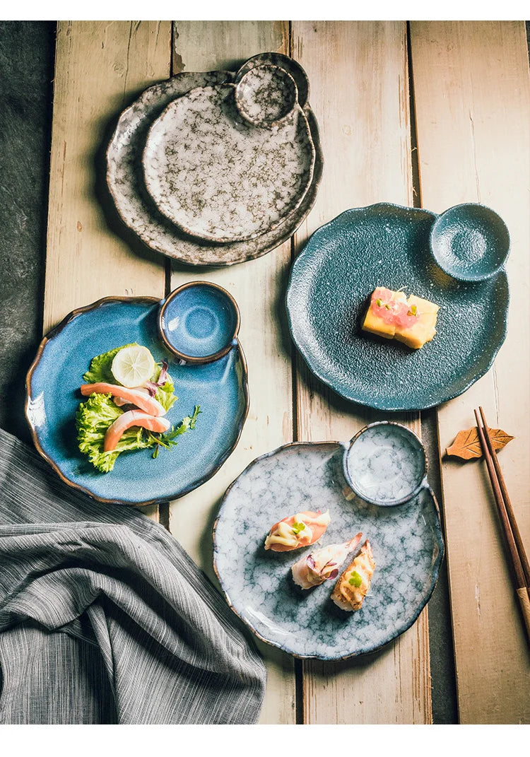 Japanese-Style Dumpling Plate High-Value Ceramic Creative