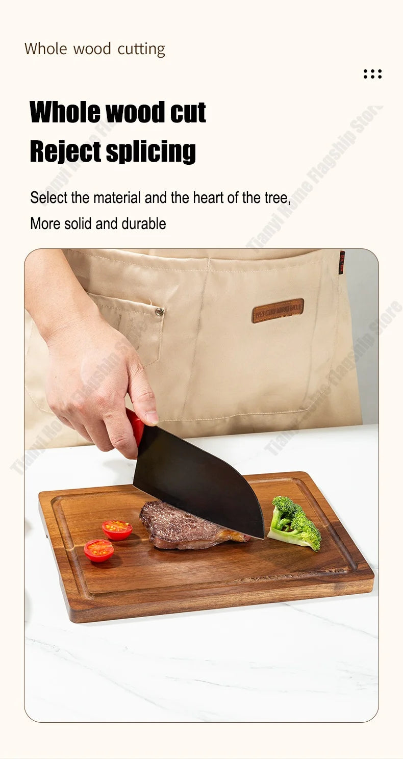 Acacia Wood Cutting Board Thickened Chopping Board Large