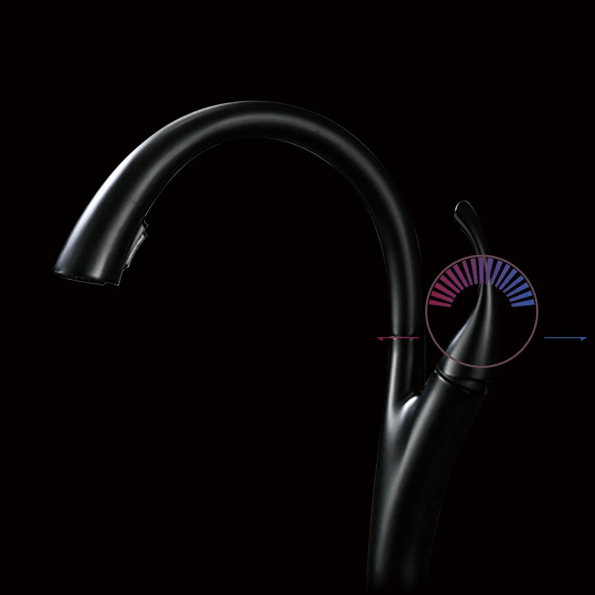Aitana Simple Design Brass Black Faucet Modern Handle