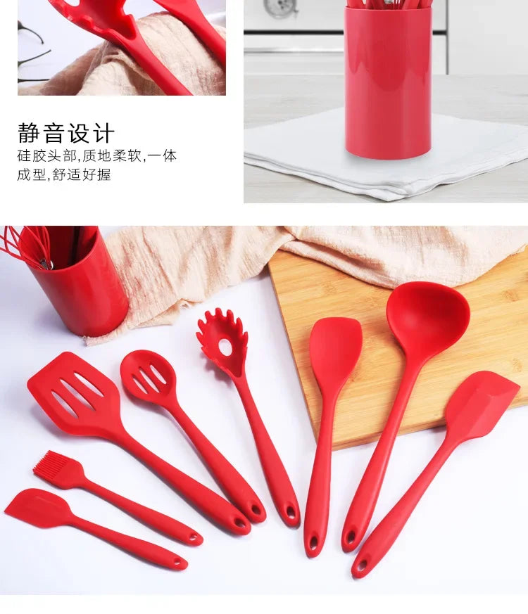 1pcs Silicone Utensils Non-Stick Kitchenware Cooking Bbq Spoon