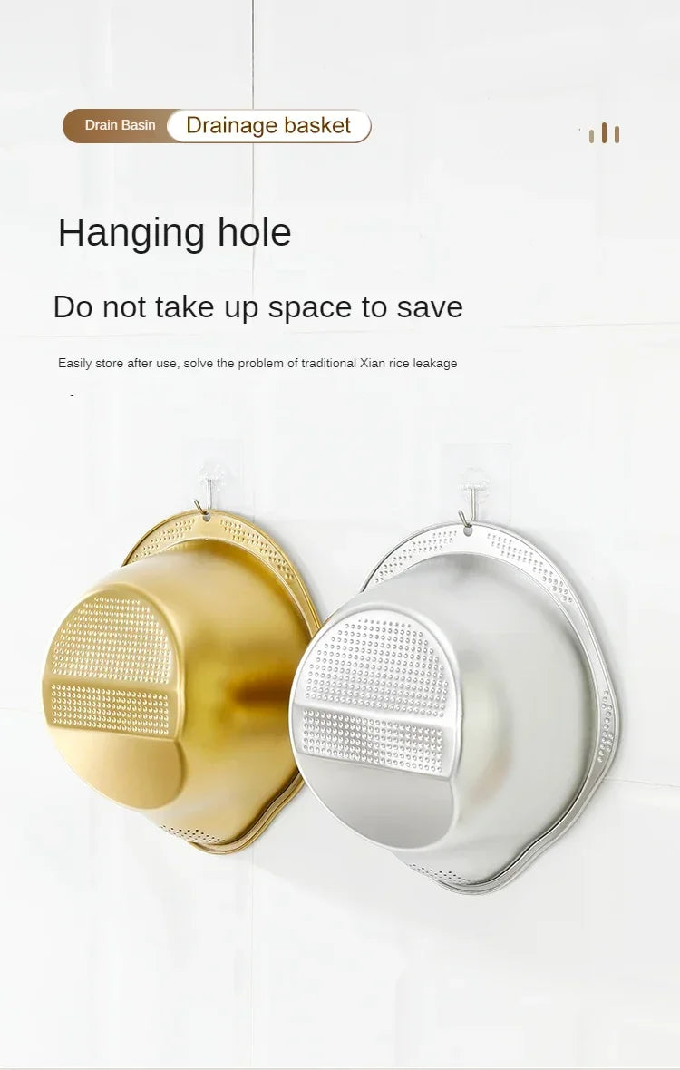 Rice Washer Strainer Bowl Stainless Steel 304 Rice