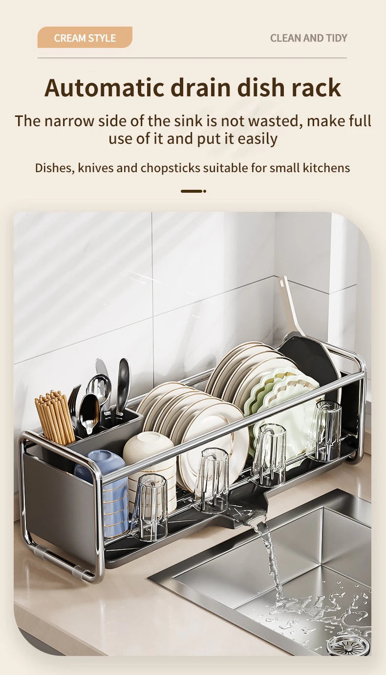Dish Drying Rack Bowl Drainer Over Sink Drainer