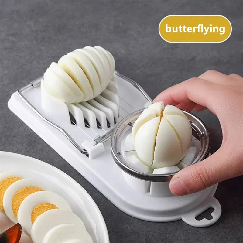 Egg Cutter Stainless Steel Egg Slicer Sectioner Cutter