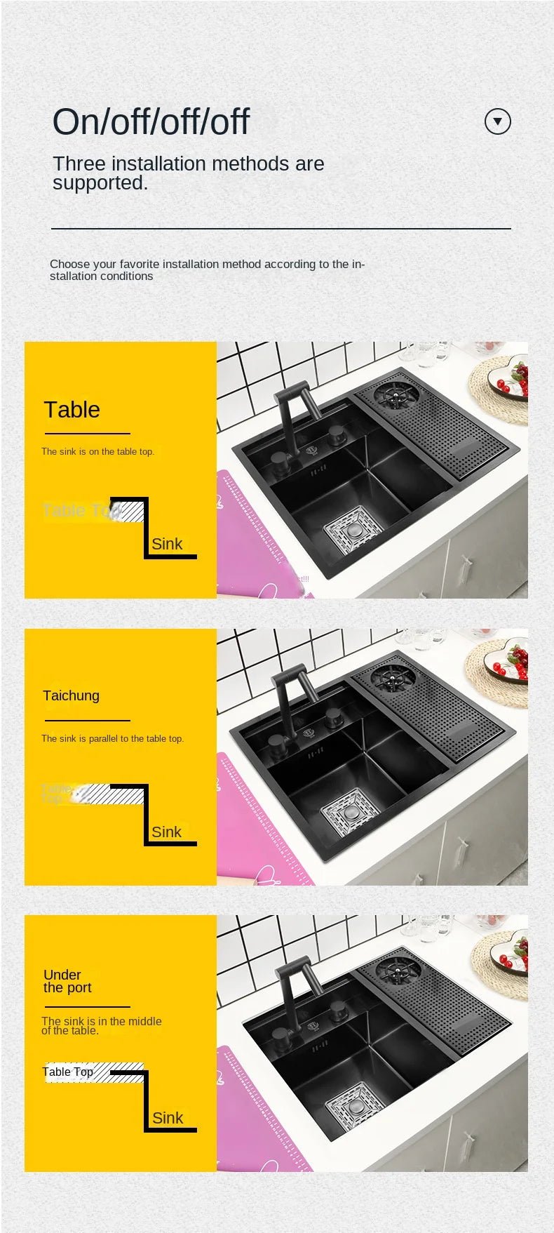 55cmx45cm Sink Nano 304 Stainless Steel Vegetable Wash