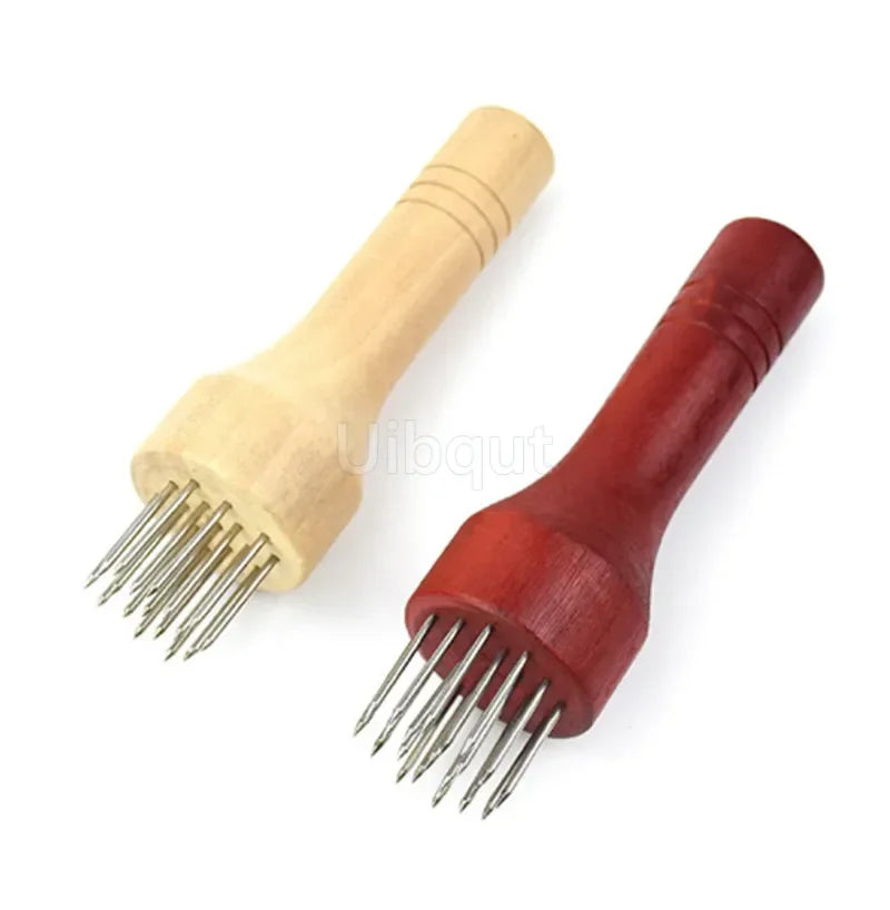 Stainless Steel Meat Needles Pounders Wooden Handle Profession