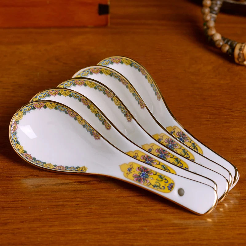 Jingdezhen Ceramic Bowl Dish Tableware Combination Palace Chinese