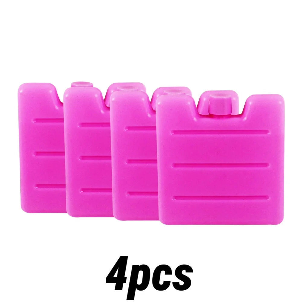 1/8pc Reusable Gel Ice Blocks Cooler Bag Stackable