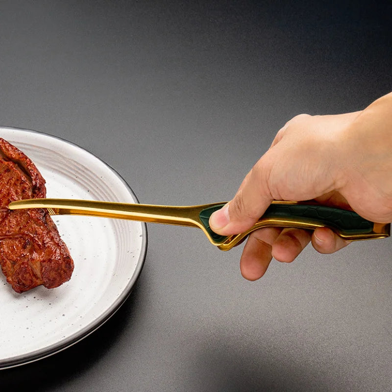 1pc Stainless Steel Tongs Serving Tongs Cooking Metal