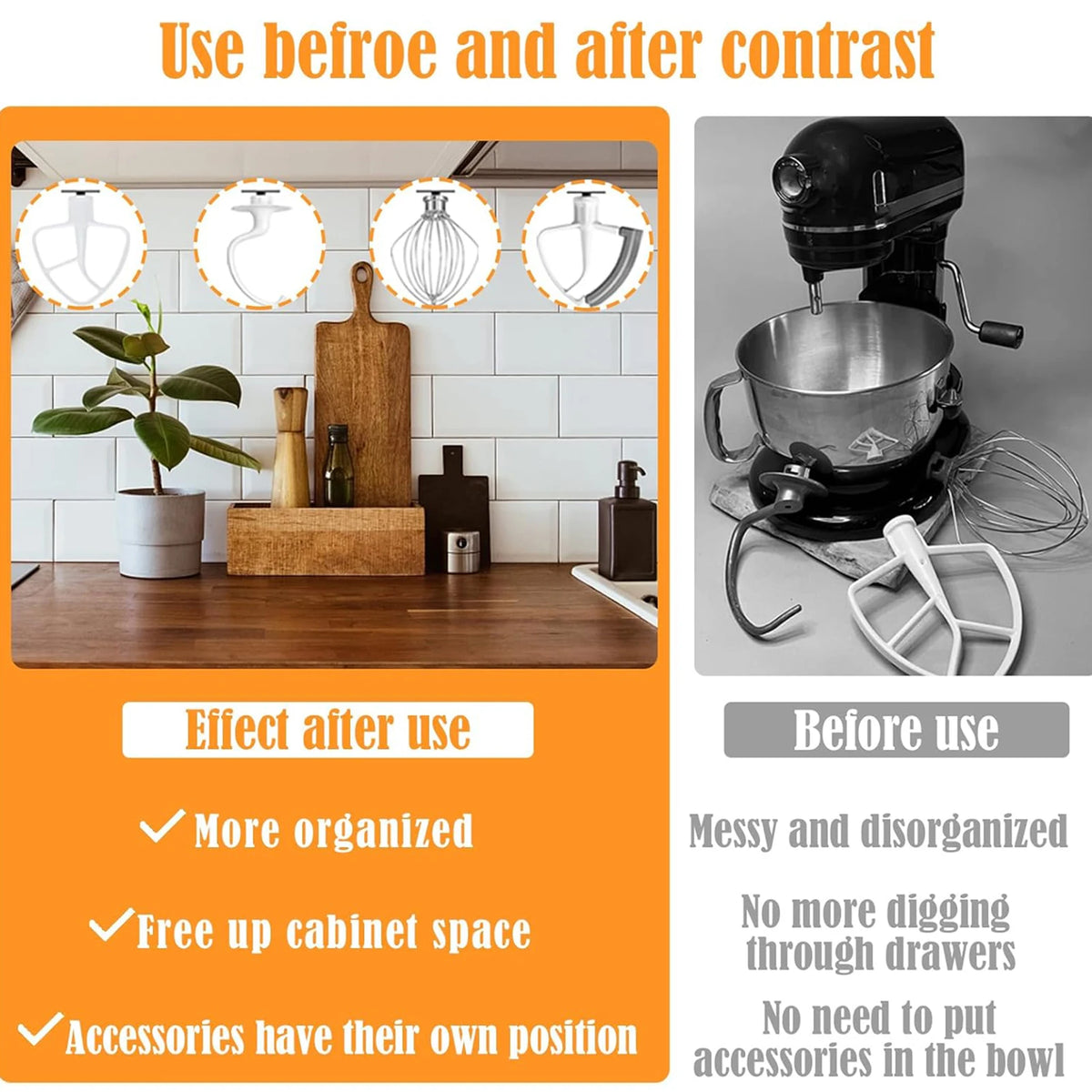 Stand Mixer Attachment Holders Food Mixer Hooks Organizer